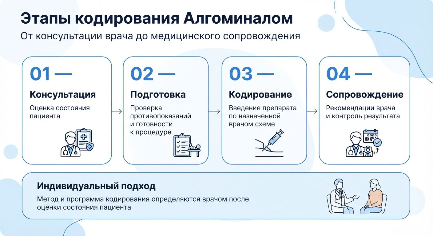 Кодирование препаратом «Алгоминал» в Пскове инфографика